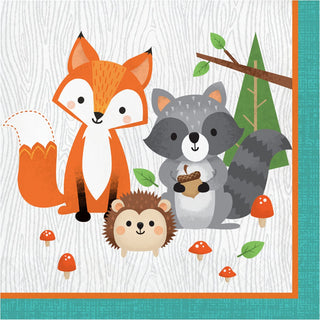 Wild One Woodland Animals Luncheon Napkins