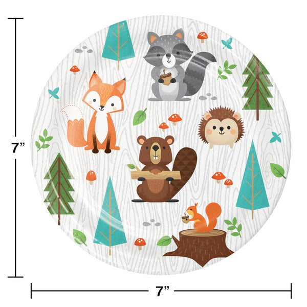 Wild One Woodland Animals Dessert Plates