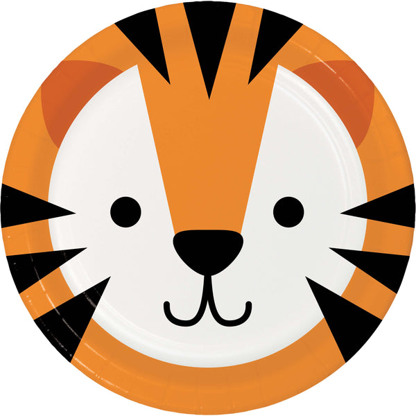 Tiger Face Party Lunch Plates