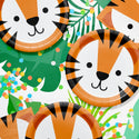 Tiger Face Party Lunch Plates