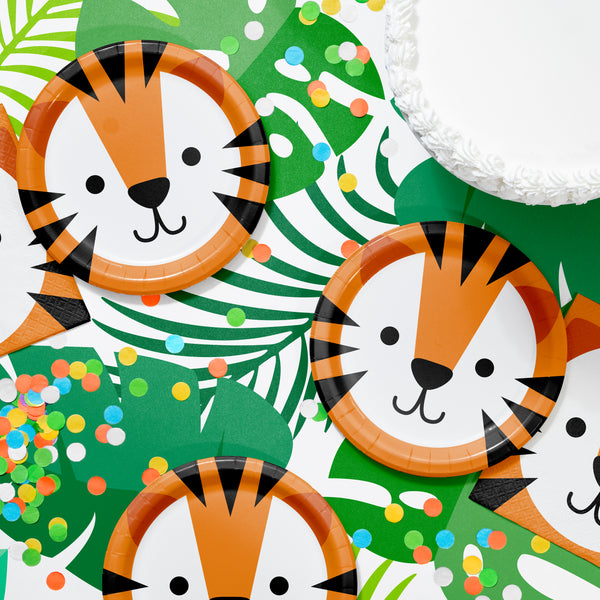 Tiger Face Party Lunch Plates