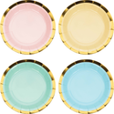 Pastel Celebrations Foil Dessert Plates | 8 Pack