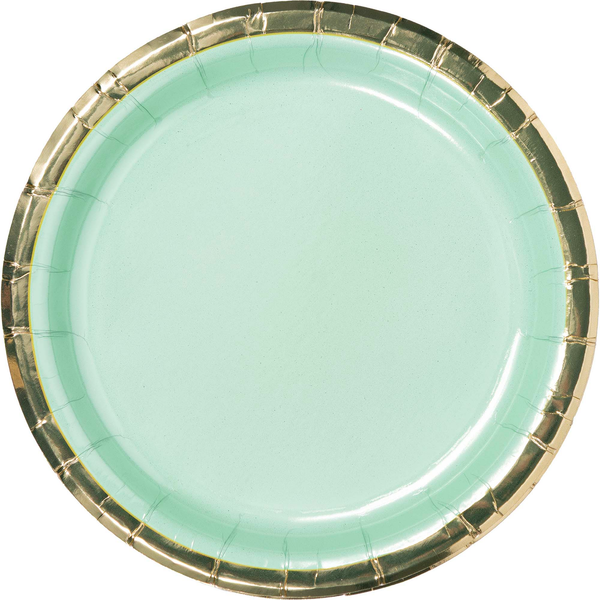 Pastel Celebrations Foil Dessert Plates | 8 Pack