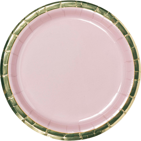 Pastel Celebrations Foil Dessert Plates | 8 Pack