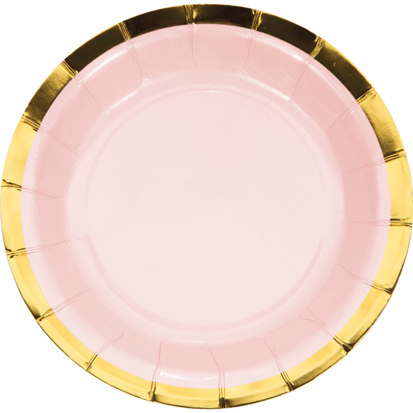 Pastel Celebrations Foil Dessert Plates | 8 Pack