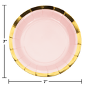 Pastel Celebrations Foil Dessert Plates | 8 Pack