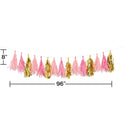 Pink and Gold Celebration Tassel Garland