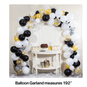 Black, White & Gold Balloon Arch