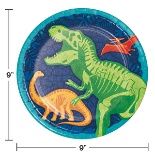 Dino Dig 9" Party Plates | 8 Pack