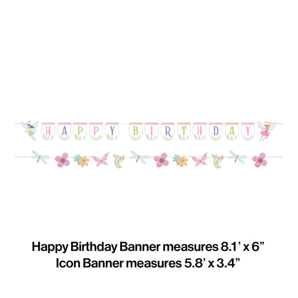 Fairy Happy Birthday Banners - Magical Forest Party Decorations
