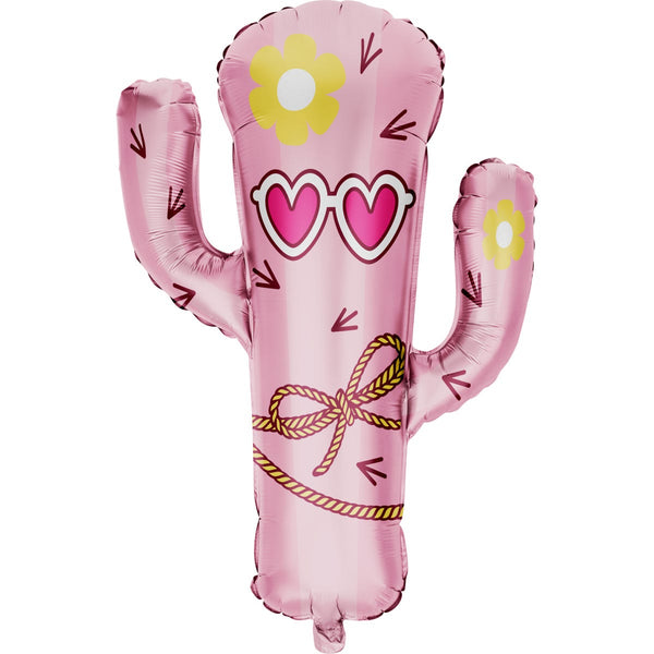 Boots and Bows Cactus Foil Balloon