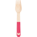 Pink Butterfly Wooden Cutlery Set