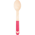 Pink Butterfly Wooden Cutlery Set