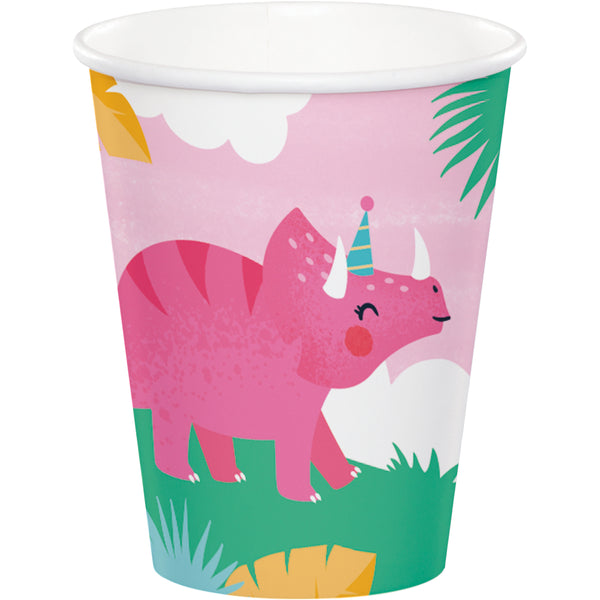 Girl Dinosaur Dessert Plates