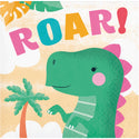 Pink Dino Birthday Party Tablecloth