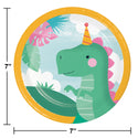 Girl Dinosaur Dessert Plates