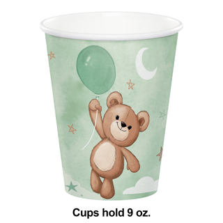 Teddy Bear Paper Cups | 8 Pack