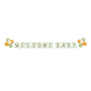 Teddy Bear Ribbon Banner with Balloons