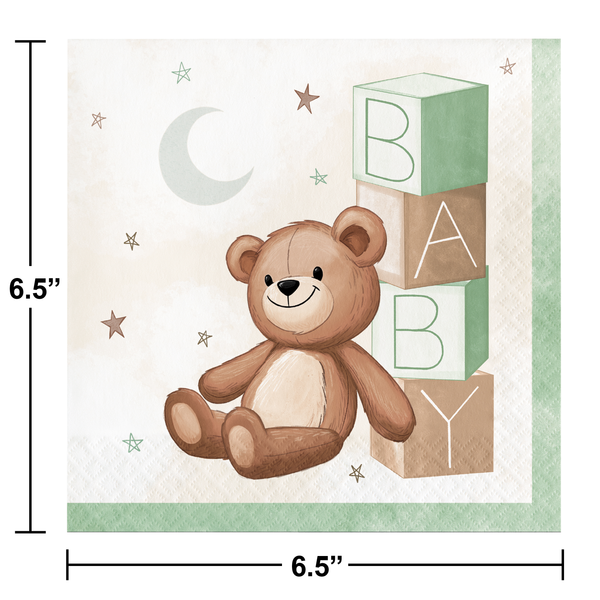 Teddy Bear Luncheon Napkins | 16 Pack