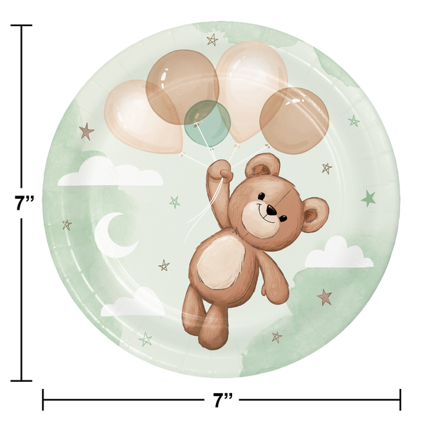 Teddy Bear Dessert Plates | 8 Pack