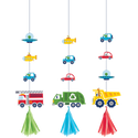 Transportation Time Hanging Tassel Decor | 3 Pc