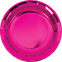 Hot Pink Foil 9" Party Plates