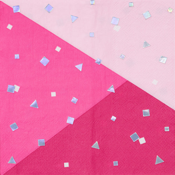 Hot Pink Confetti Napkins