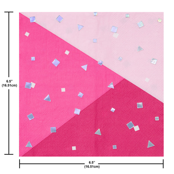 Hot Pink Confetti Napkins