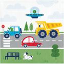 Transportation Time Cars & Trucks Dessert Napkins