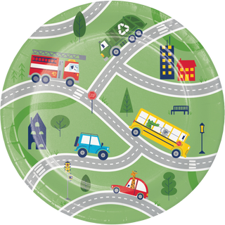 Transportation Time Dessert Plates | 8 Pack