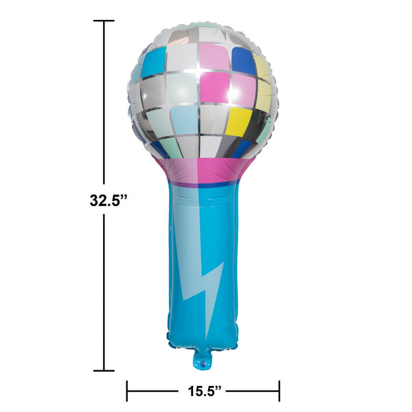 Birthday Beats Microphone Foil Balloon