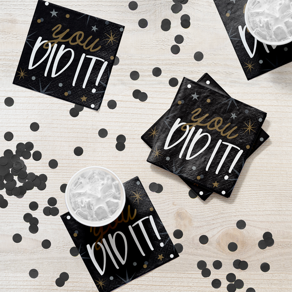 Glowing Grad - You Did It! - Beverage Napkins | 16 Count