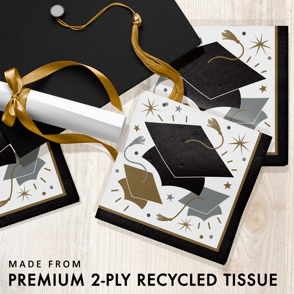 Glowing Grad Luncheon Napkins | 16 Count