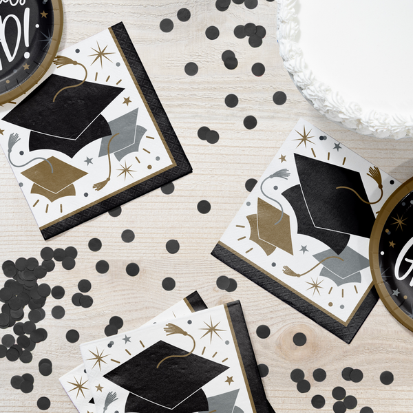 Glowing Grad Luncheon Napkins | 16 Count by Oh So Fancy Party - Glowing Grad party supplies