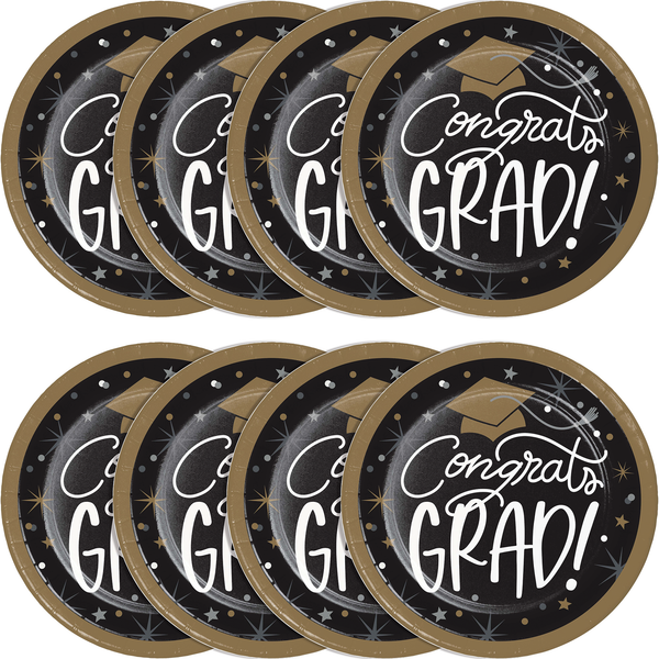 Glowing Grad - You Did It! - Dessert Plates | 8 Count
