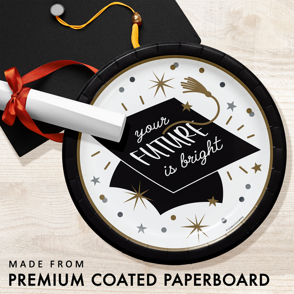 Glowing Grad Dinner Plates | 8 Count
