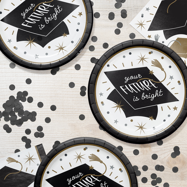 Glowing Grad Dinner Plates | 8 Count