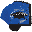 School Spirit Cobalt Beverage Napkins | 36 Count by Oh So Fancy Party - School Spirit party supplies
