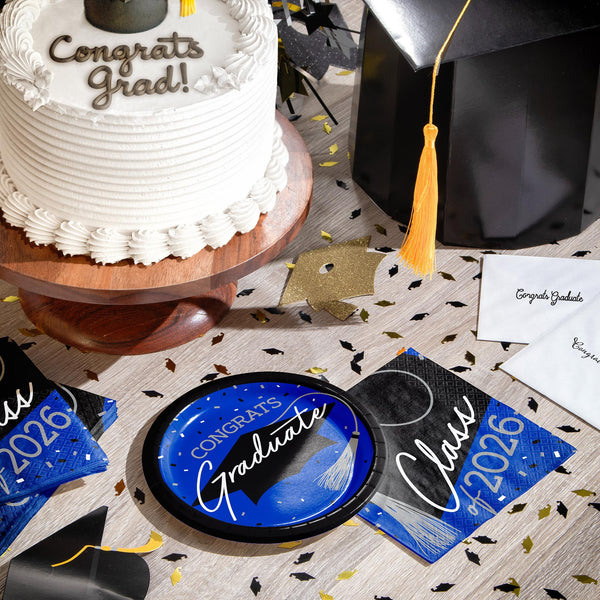 Congrats Graduate Cobalt Blue Graduation Party Bundle