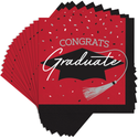 Congrats Graduate School Spirit Classic Red Luncheon Napkins | 36 Count