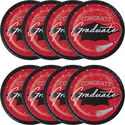 Congrats Graduate School Spirit Classic Red 7" Dessert Plates | 18 Count