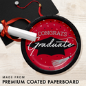 Congrats Graduate School Spirit Classic Red 7" Dessert Plates | 18 Count