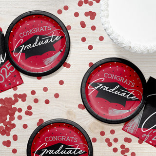 Classic Red Graduation Dessert Party Bundle | 90 Pieces