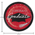 Congrats Graduate School Spirit Classic Red Dinner Plates | 18 Count