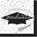 Congrats Graduate School Spirit White Beverage Napkins | 36 Count