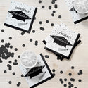 Congrats Graduate Silver & Black 108 Piece Tableware Bundle