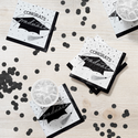 Congrats Graduate School Spirit White Beverage Napkins | 36 Count
