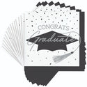 Congrats Graduate Silver & Black 108 Piece Tableware Bundle