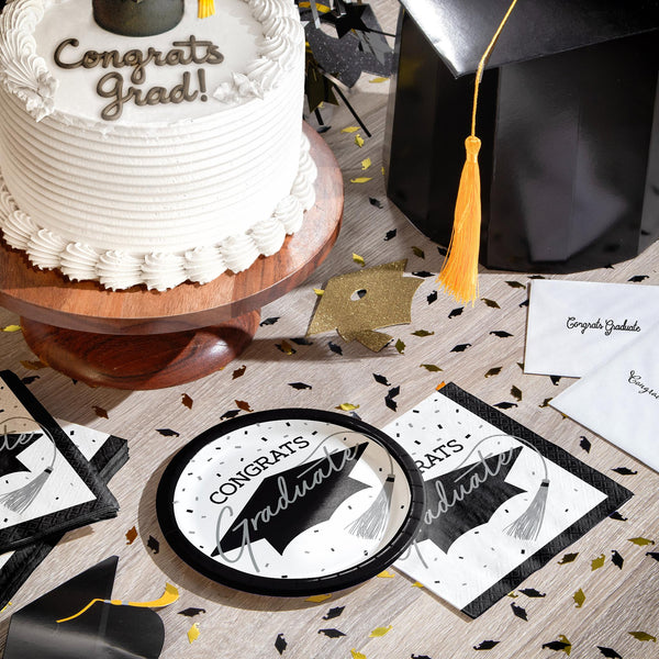Congrats Graduate School Spirit White Luncheon Napkins | 36 Count