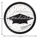 Congrats Graduate Silver & Black 108 Piece Tableware Bundle